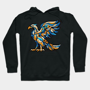 Eagle illustration. Illustration of an eagle in cubism style Hoodie